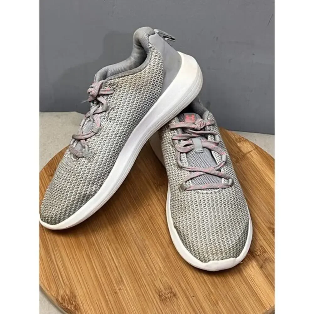 Under Armour Ripple 3021523-100 Gray Running Shoes‎ Girls 5.5 Sneakers
